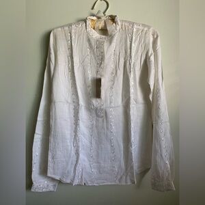 New vintage embroidered Indian rayon blouse